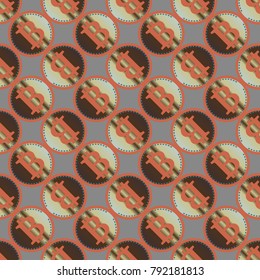 Bitcoin electronic coins seamless pattern for background.