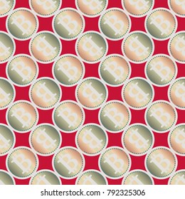 Bitcoin electronic coins seamless pattern for background.