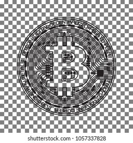 bitcoin  electronic money vector isolated illustration 