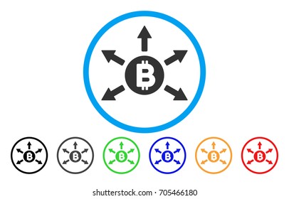 Bitcoin Emission flat vector pictogram for application and web design.