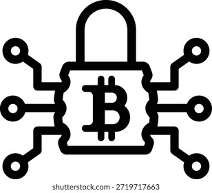 Bitcoin Verschlüsselung Blockchain Bitcoin Verschlüsselung Münze Geld Fintech Schloss 14034