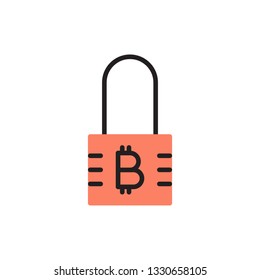 bitcoin encryption icon. cryptocurrency icon modern design