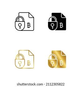 Bitcoin encryption icon, eps 10