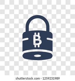 Bitcoin encryption icon. Trendy Bitcoin encryption logo concept on transparent background from Cryptocurrency economy and finance collection