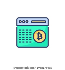Bitcoin Encryption icon in vector. Logotype