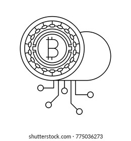 Bitcoin Encryption outline icon