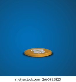 bitcoin envelope icon design vector isometric 3d style cryptocurrency concept illustration eps 10