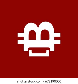 Bitcoin evil logo electronic money .Virus attack around the world.