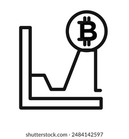 Bitcoin Evolution icon black and white vector sign