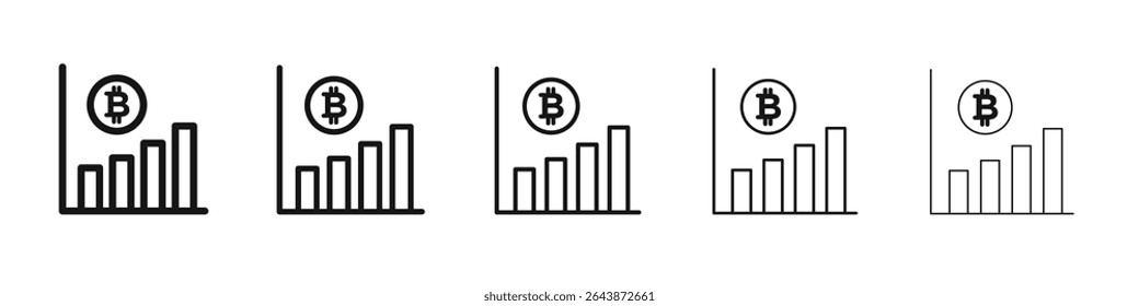 Bitcoin Evolution icon black and white vector sign