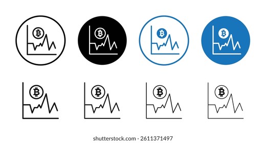 Bitcoin Evolution icon Flat art illustration in outline