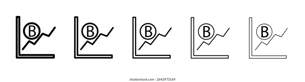 Bitcoin ícone Evolução Design plano em fundo isolado