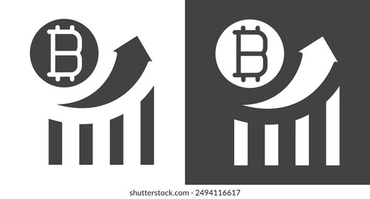 Bitcoin Evolution icon Flat set in black and white color outline vector