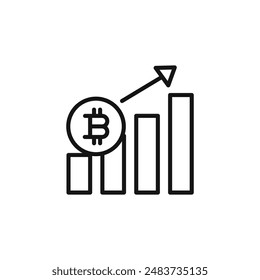 Bitcoin Evolution icon outline collection in black