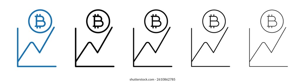 Bitcoin Evolution icon Outline vector logo for web ui