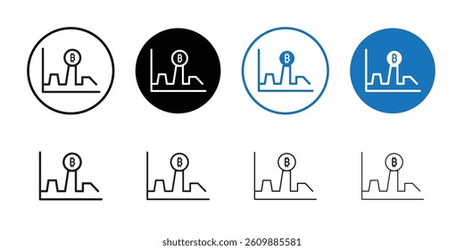 Bitcoin Evolution icon Simple thin outline