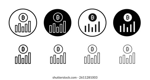 Bitcoin Evolution icon Thin line art collection