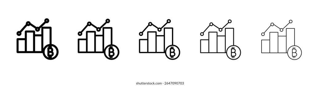 Bitcoin ícone Evolution vetor símbolo ou ilustração