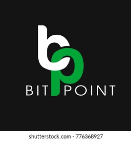 Bitcoin Exchange logo. Letter B in circle with two arrow logotype