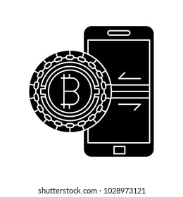 Bitcoin exchange vector icon
