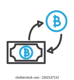 Bitcoin exchange Vector Icon which is suitable for commercial work and easily modify or edit it

