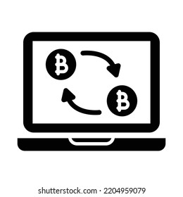 Bitcoin exchange Vector Icon que es adecuado para el trabajo comercial y lo modifica o edita fácilmente

