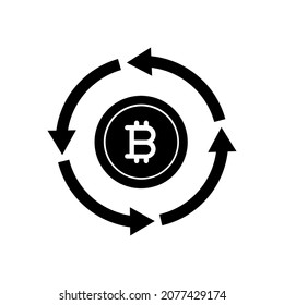Flecha de financiación de bitcoin - archivo vectorial