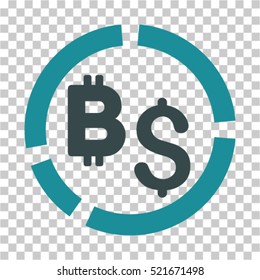 Bitcoin Financial Diagram icon. Vector pictogram style is a flat symbol, color, chess transparent background. Designed for software and web interface toolbars and menus.