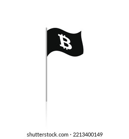 Bitcoin flag vector art and graphics