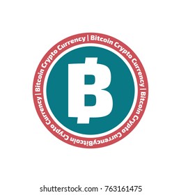 Bitcoin flat design icon