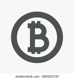 bitcoin flat design isolated on white back