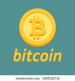 Bitcoin flat icon. Crypto coin logo. Net banking sign. International money or currency. Vector illustration.