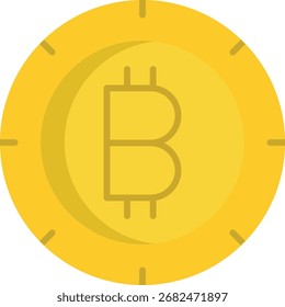 ilustração de design de ícone plano bitcoin