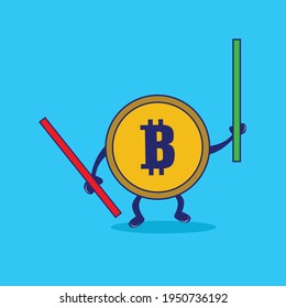 Bitcoin flat icon. Vector design of blockchain technology,  cryptocurrency mining, finance, digital money market