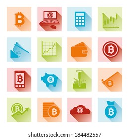 bitcoin flat icons