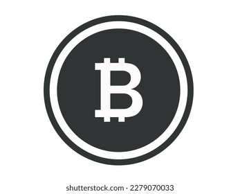 Bitcoin flat vector icon. Concept of internet cryptocurrency. Web and Internet money logo.