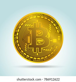 Bitcoin flat vector icon. Worldwide crypto currency symbol. Virtual currency. Crypto currency. New virtual money. EPS 10
