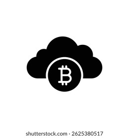 Bitcoin Floating Above Cloud Sync - Digital Finance and Cloud Computing