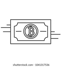 Bitcoin flow on thin line style