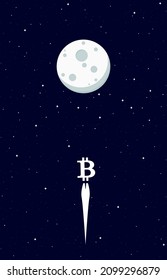 bitcoin flying to the moon, new record of digital money, BTC