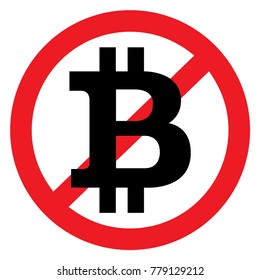 bitcoin forbidden pictogram