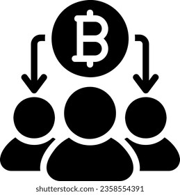 bitcoin glyph icon illustration vector