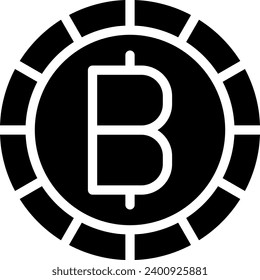 bitcoin glyph icon illustration vector