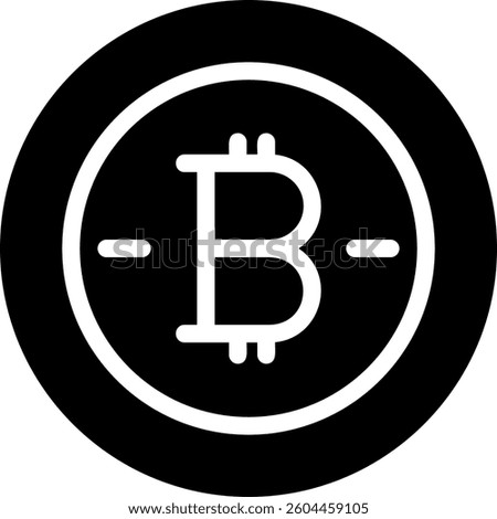 bitcoin glyph icon illustration vector
