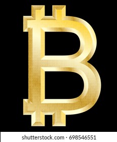 bitcoin , golden symbol - vector