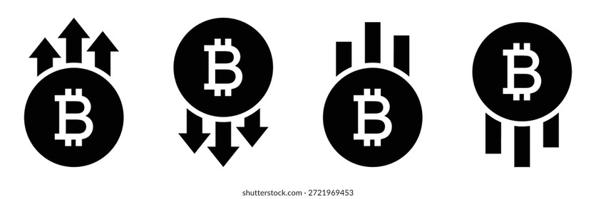 Bitcoin-Diagramm Währungssymbol, Vektorgrafik