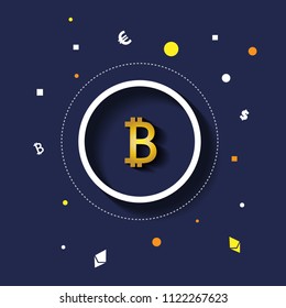 Bitcoin Graphic and Background for Crypto Currency