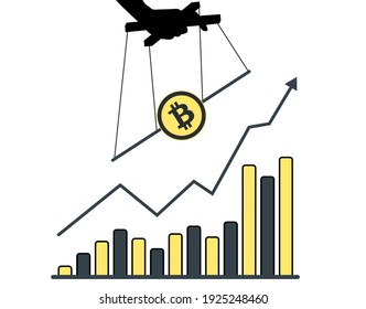 Bitcoin growth, Bitcoin Analysis, Bitcoin Chart, Bitcoin Market Vector Icons