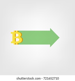 bitcoin growth concept. Vector illustration