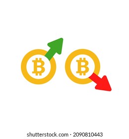Bitcoin-Wachstum. Vektorgrafik
